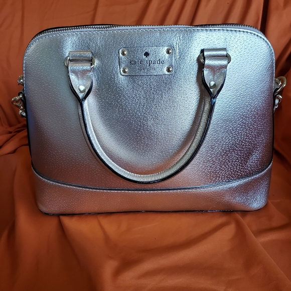 Kate Spade champagne metallic bag and wallet - Picture 2 of 9